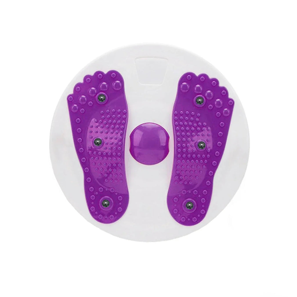 Purple Waist Twister Disc with LCD Counter, 360° Rotation Fitness Board for Weight Loss & Core Exercise