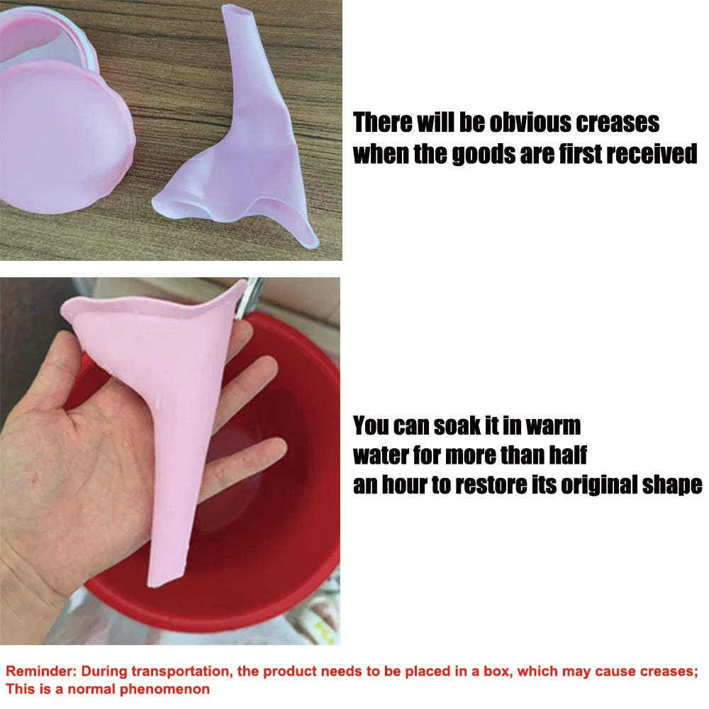 Women's Portable Urinal Funnel for Travel and Camping | Hands-Free Standing Urination Device