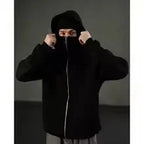Men's Balaclava Zip Hoodie – Winter Warm Face Mask Jacket