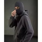 Men's Balaclava Zip Hoodie – Winter Warm Face Mask Jacket