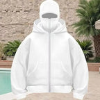 Men's Balaclava Zip Hoodie – Winter Warm Face Mask Jacket