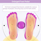Purple Waist Twister Disc with LCD Counter, 360° Rotation Fitness Board for Weight Loss & Core Exercise