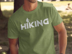 Hiking Above the Word Hiking Design Graphic T-Shirt