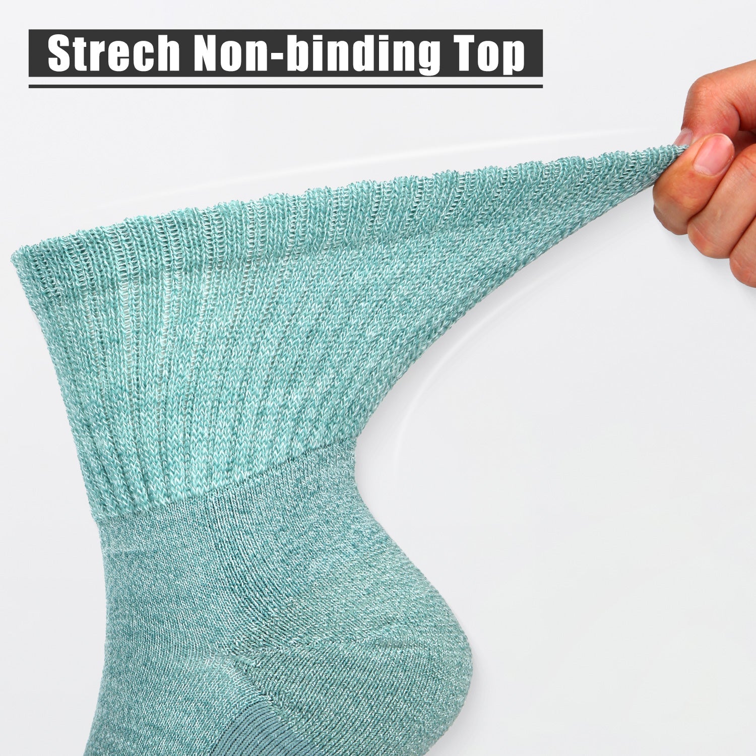 Comfort-Fresh Merino Wool Diabetic Socks With Non-Binding 1 Pair