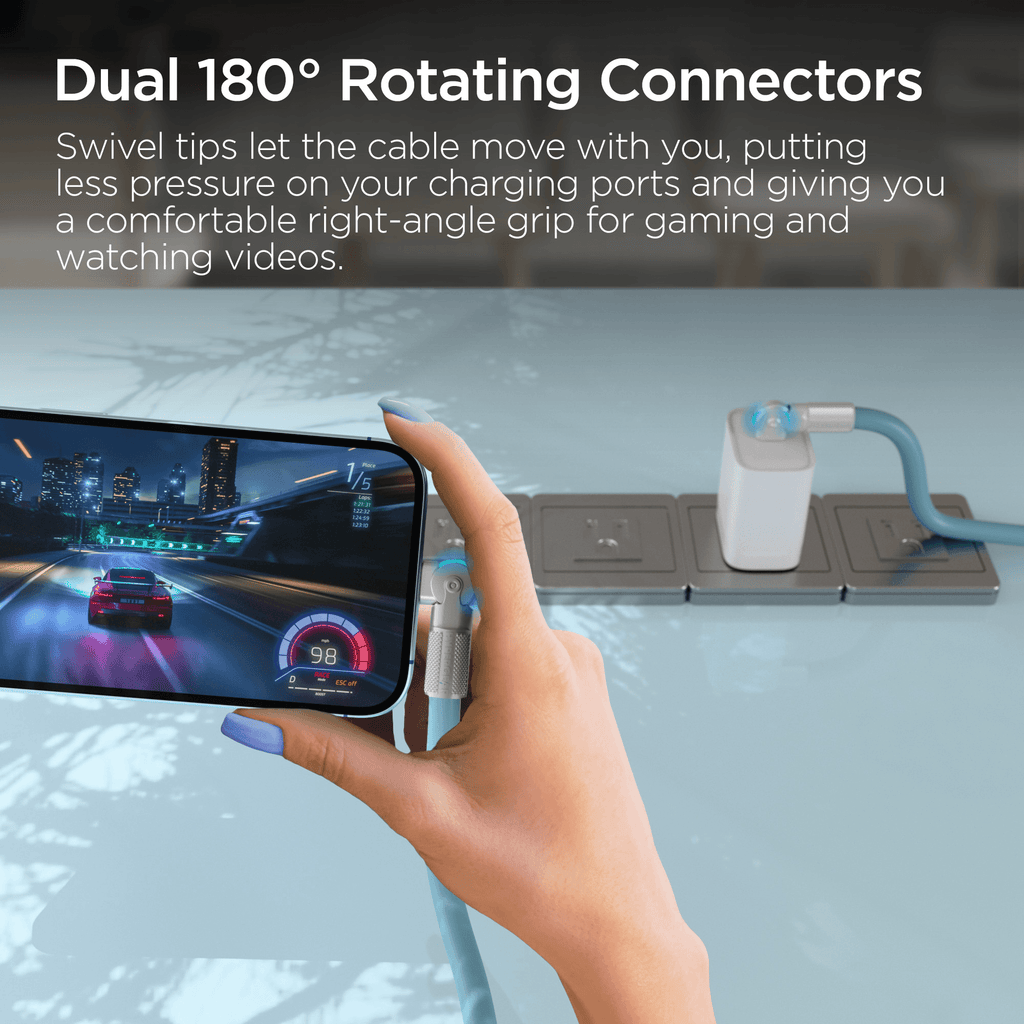 HyperGear Chunky180° 100W USB-C to USB-C Rugged Fast Charge Cable 6ft