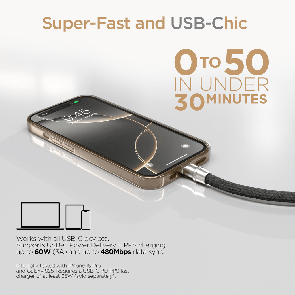 HyperGear 2-in-1 Universal Crossbody Phone Strap and Charging Cable