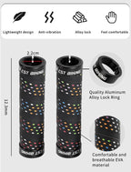 Bicycle Handlebar Grips Cycling Bicycle Accessories Non-Slip Bicycle Handlebar Grips Bike Handle Ergonomic Shockproof Bicycle Handle Grip With Adjustable Aluminum Lock For Mountain Bike