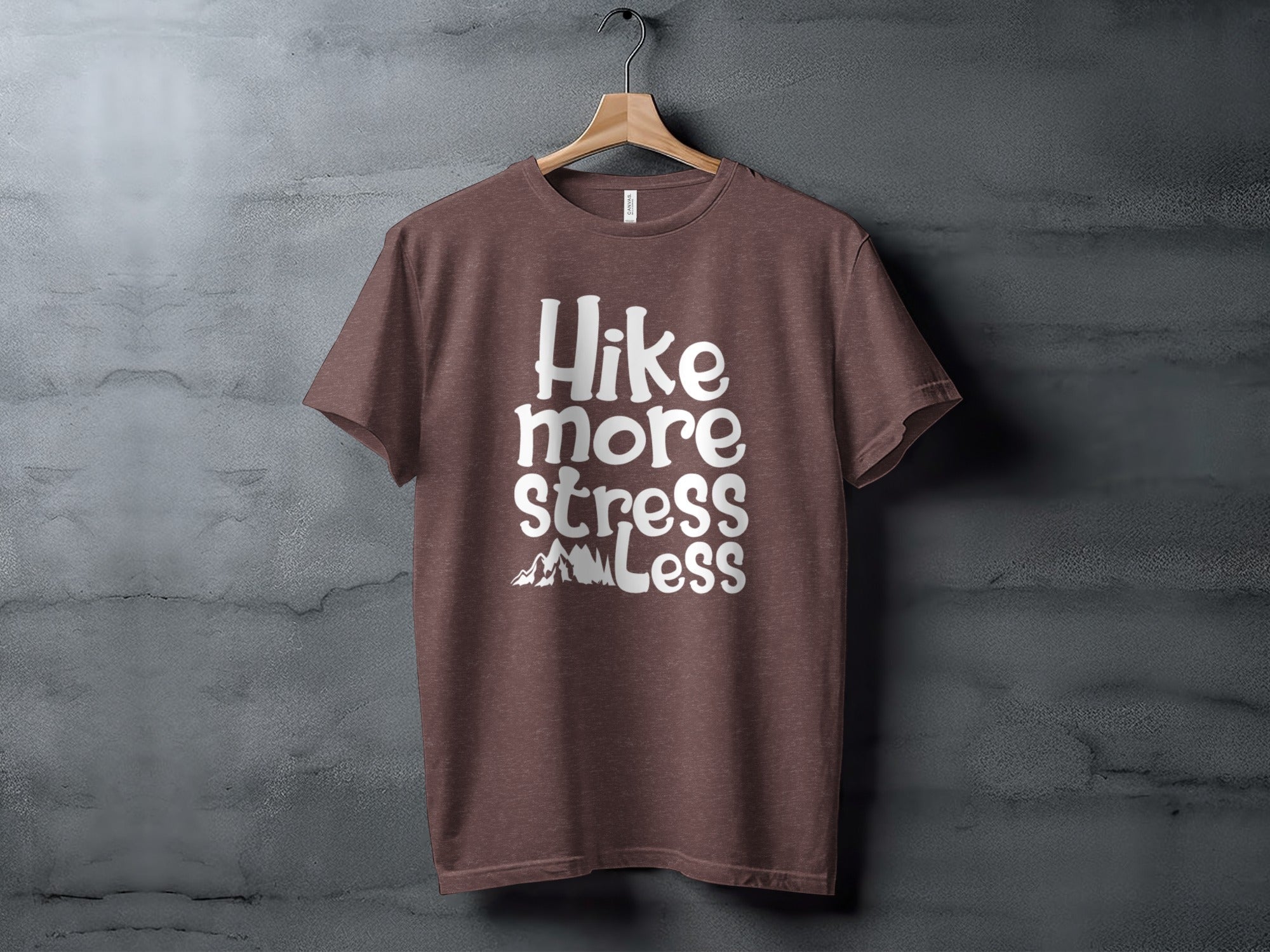 Hike More Stress Less Outdoor Adventure Design T-Shirt