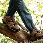 Comfortable Outdoor Waterproof Hiking Boots Men's Spring And Autumn Hiking Wear-Resistant Mountain Sports Boots Hunting Shoes High Waterproof Hiking Boots Outdoor Lightweight Mens Shoes