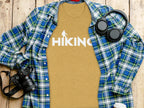 Hiking Above the Word Hiking Design Graphic T-Shirt