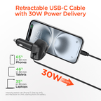 HyperGear SpeedBoost 60W Retractable Car Charger