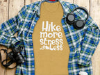 Hike More Stress Less Outdoor Adventure Design T-Shirt