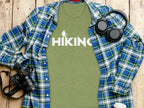 Hiking Above the Word Hiking Design Graphic T-Shirt