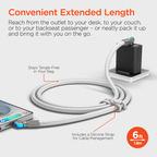 HyperGear Chunky180° 100W USB-C to USB-C Rugged Fast Charge Cable 6ft