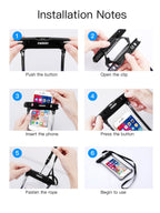 Full Display Waterproof Case for Phone Transparent Snow Underwater Swim Pouch Mobile Covers Design Waterproof Case For Swimming Compatible For iPhone Lightweight Smartphone Case