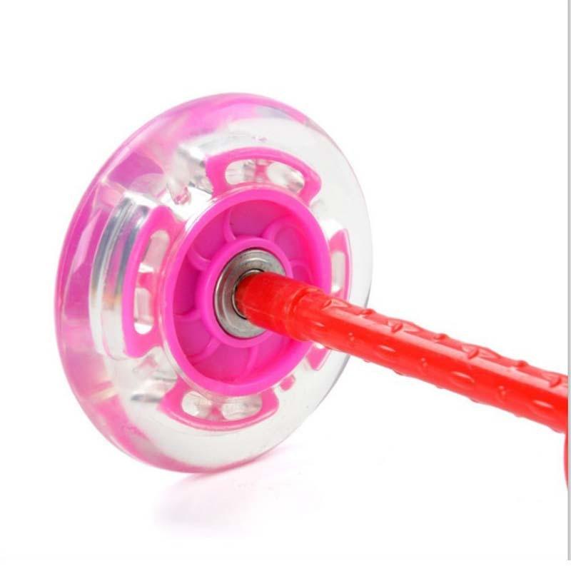 LED Flash Wheel Jumping Ball Single Foot Skipping Rope Adults Children Exercise Fitness Entertainment Toy Glowing Sport Balls Foldable Ankle Skip Ball Flash Jump Colorful Sports Swing Ball Fitness Jump Rope Fat Burning Game For Adults And Children