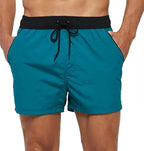 Men Swimwear Shorts Male Swimming Trunks Swimsuits Man Surf Beach Swim Sports Pants Board Mesh New Summer Men's Clothing  Beach Swimming Casual with Adjustable Elastic Cord
