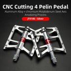 Mountain Bike Bicycle Pedals Cycling Ultralight Aluminum Alloy 4 Bearings Pedals Bike Pedals Flat Advanced 4 Bearings Mountain Bike Pedals Platform Bicycle Flat Alloy Pedals