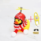 Normal Airscrew Helmet Standing Duck Broken Wind Small Yellow Duck Bike Motor Riding Cycling Lights Bicycle Accessories Rubber Yellow Duck Toy Bike Ornaments Yellow Duck With Proper Helmet Cool Decorations