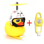 Normal Airscrew Helmet Standing Duck Broken Wind Small Yellow Duck Bike Motor Riding Cycling Lights Bicycle Accessories Rubber Yellow Duck Toy Bike Ornaments Yellow Duck With Proper Helmet Cool Decorations