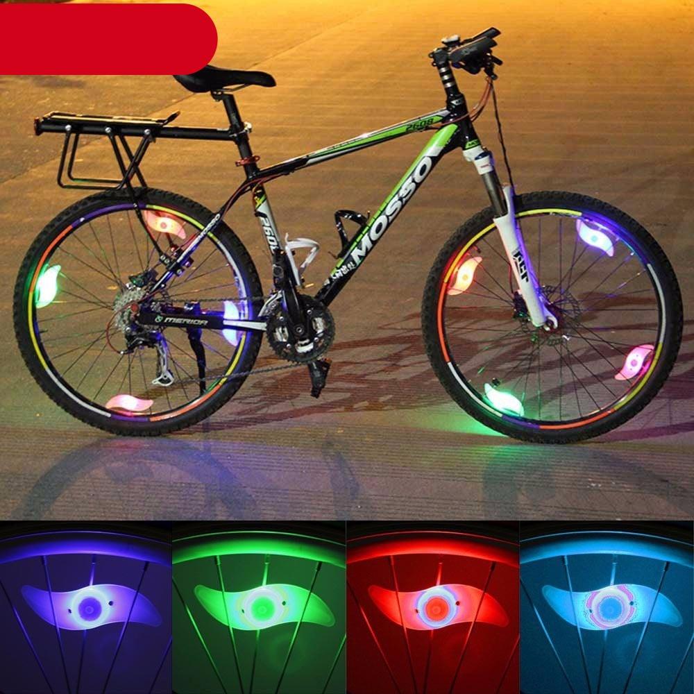 Waterproof Bicycle Spoke Light 3 Lighting Mode LED Bike Wheel Light Safety Warning Light 3 Modes LED Cycling Lights RGB Colorful Bicycle Spoke Lights For Safety Warning And Decoration