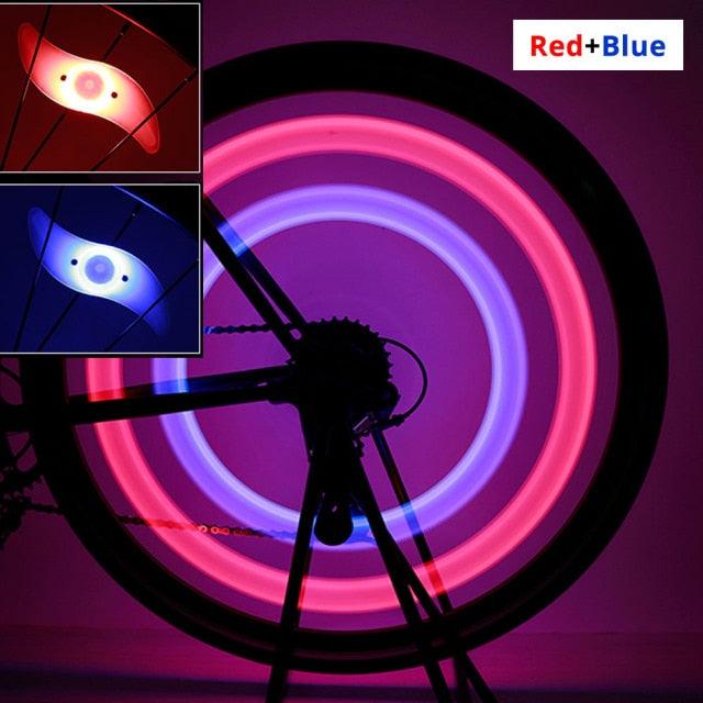 Waterproof Bicycle Spoke Light 3 Lighting Mode LED Bike Wheel Light Safety Warning Light 3 Modes LED Cycling Lights RGB Colorful Bicycle Spoke Lights For Safety Warning And Decoration