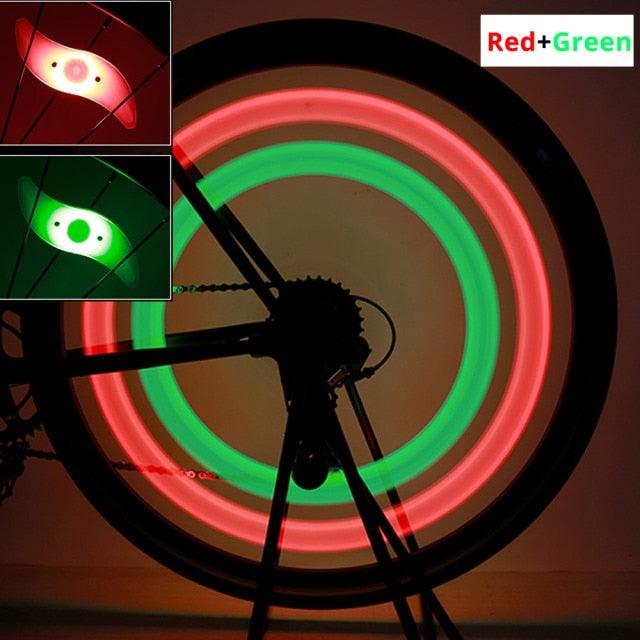 Waterproof Bicycle Spoke Light 3 Lighting Mode LED Bike Wheel Light Safety Warning Light 3 Modes LED Cycling Lights RGB Colorful Bicycle Spoke Lights For Safety Warning And Decoration