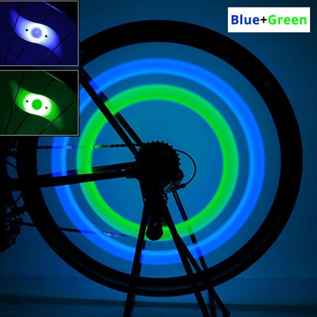 Waterproof Bicycle Spoke Light 3 Lighting Mode LED Bike Wheel Light Safety Warning Light 3 Modes LED Cycling Lights RGB Colorful Bicycle Spoke Lights For Safety Warning And Decoration