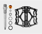 Road Bike Pedals Aluminum Alloy Anti-slip Bicycle Pedals Hollow-Carved Design Pedals Bicycle Accessories Mountain Bike Pedals Flat Bicycle Pedals Platform Cycling Sealed Bearing Aluminum Pedals For Mountain Bike
