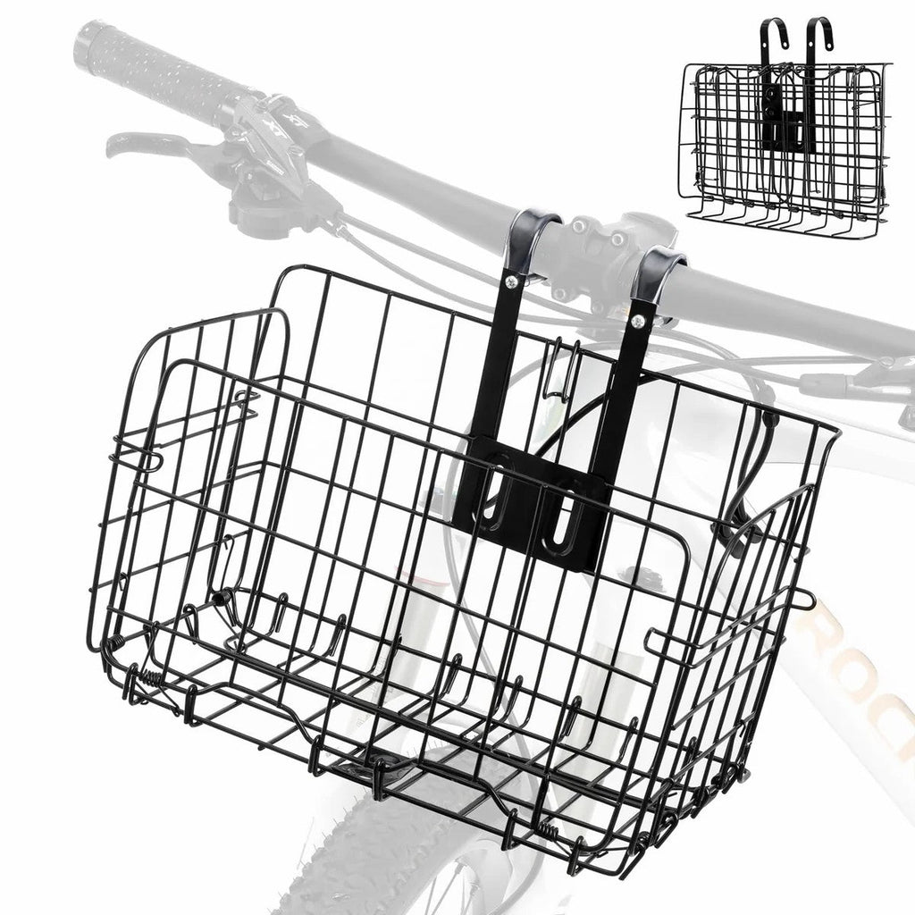 Folding Steel Mesh Bicycle Basket
