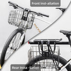Folding Steel Mesh Bicycle Basket