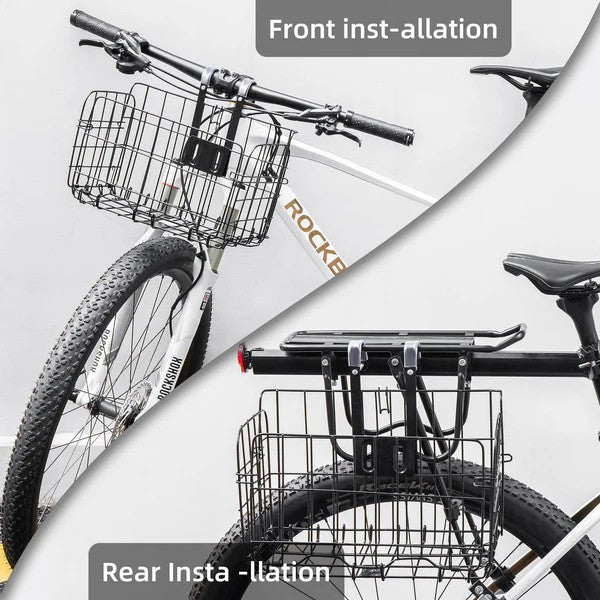 Folding Steel Mesh Bicycle Basket