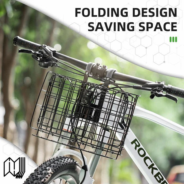 Folding Steel Mesh Bicycle Basket