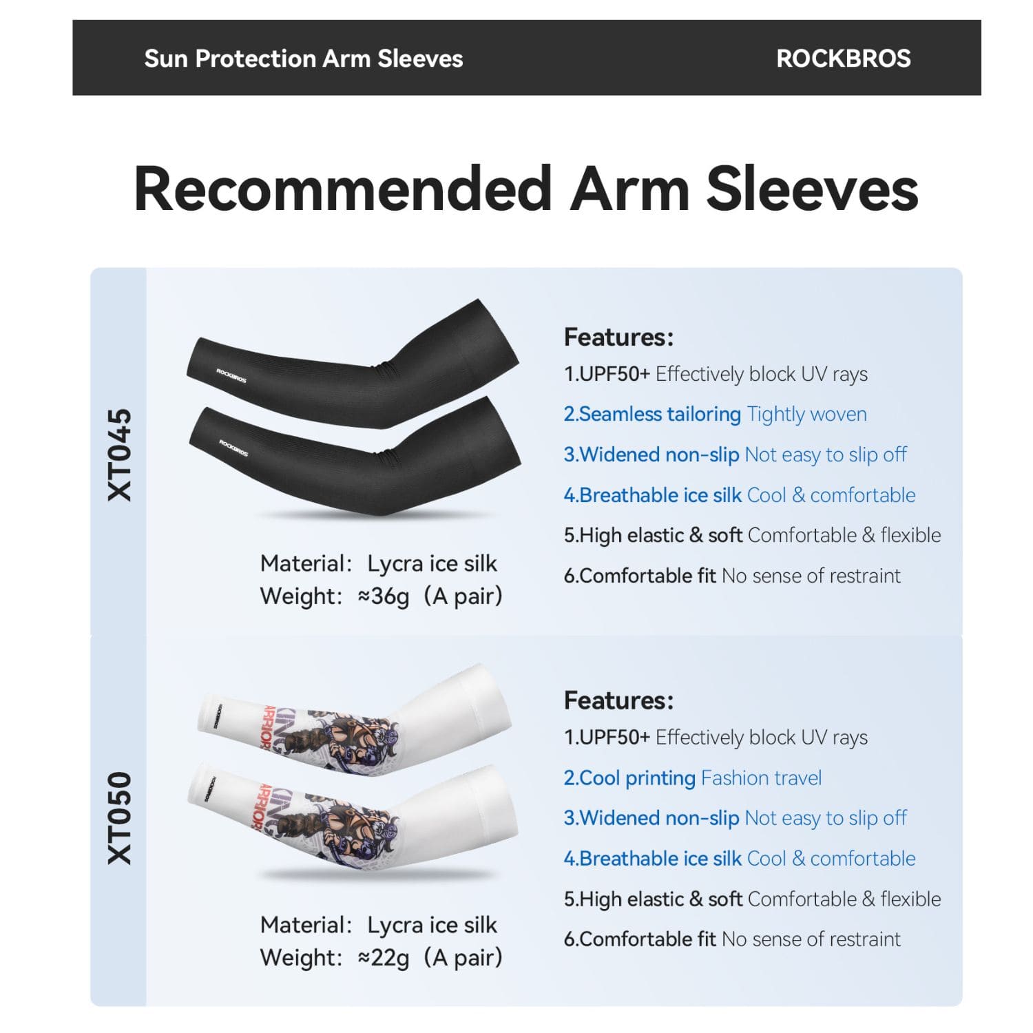 Ice Silk Cycling Arm Sleeves