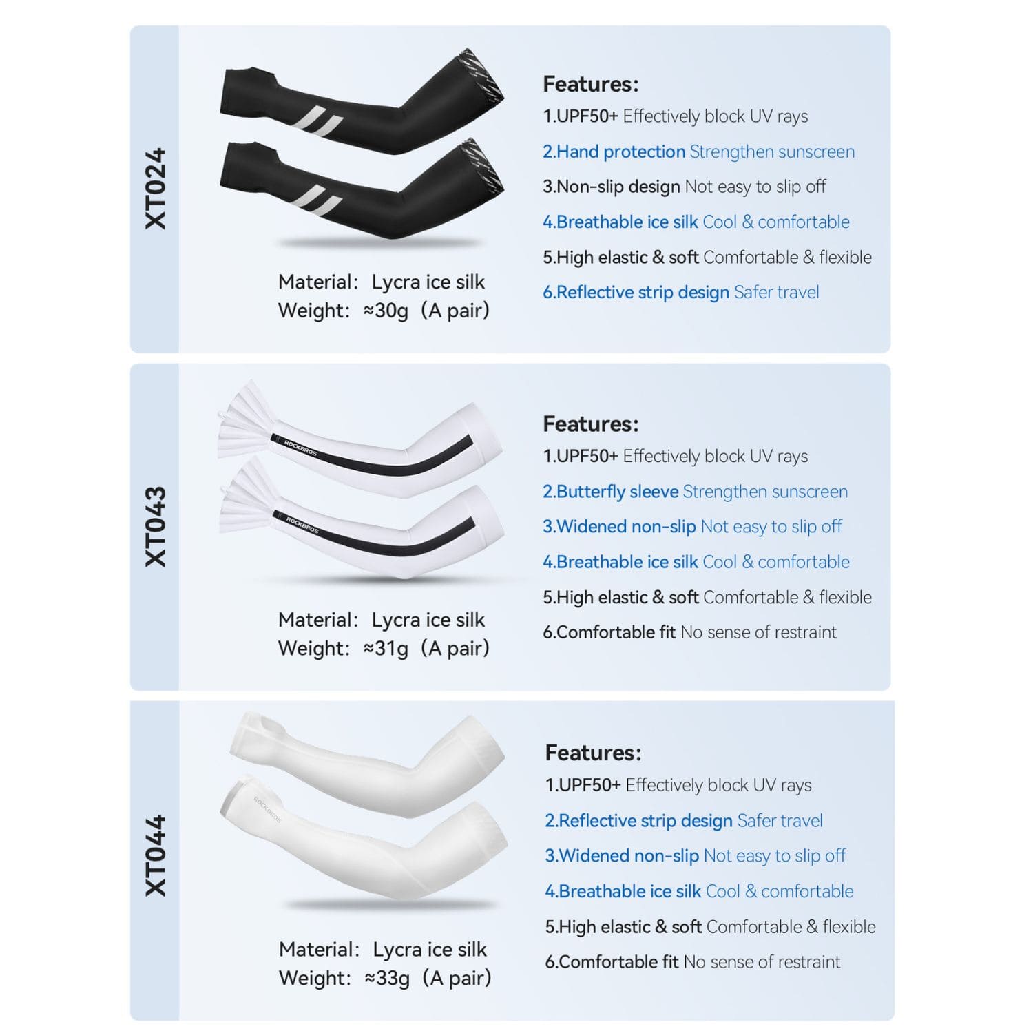 Ice Silk Cycling Arm Sleeves
