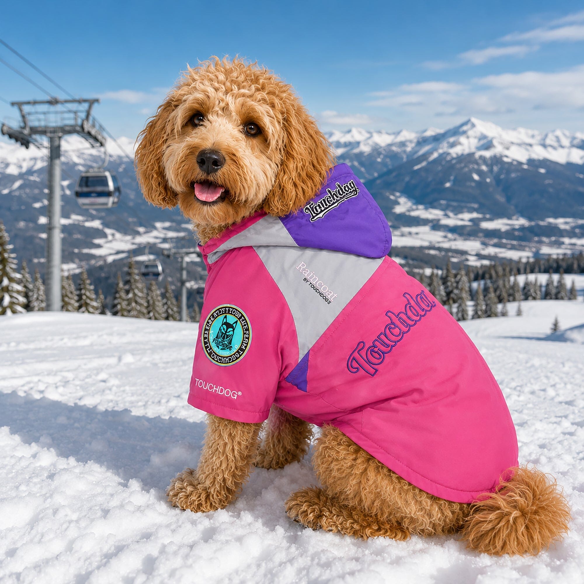 Touchdog ® 'Mount Pinnacle' Insulated Performance Retro Ski Dog Jacket