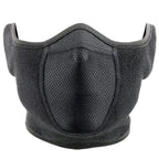 Unisex Breathable Black Half Ski Windproof Sport Mask Face Cover Ear Warmer For Winter Weather Men Running Thermal Masks Scarf Snowboard Ski Mask Neck Warmer