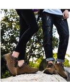 Winter Couple Outdoor Hiking Shoes Winter Warm Men's Shoe Lightweight Non-Slip Sneakers Low Top Walking Shoes For Outdoor Trailing Walking Climbing Running Shoes For Cold Weather