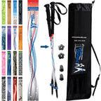 Official Casual Trek Hiking & Walking Poles - Hiking/Trekking Grip w-flip locks, detachable feet and travel bag - pair - For Heights up to 6’2”