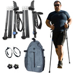 Motivator Super Duty Swift Connect Travel Poles for Big & Tall, Balance and Rehab - Heavy Duty Poles with XL Motivator Stability Grips - For Heights 4' to 7' and for Weights up to 300lbs