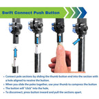Motivator Super Duty Swift Connect Travel Poles for Big & Tall, Balance and Rehab - Heavy Duty Poles with XL Motivator Stability Grips - For Heights 4' to 7' and for Weights up to 300lbs